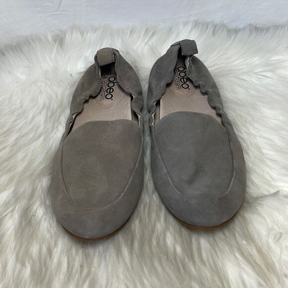Abeo BioSystem Jean Grey Suede Loafer Flats Sz 7 NARROW WIDTH - Picture 2 of 6